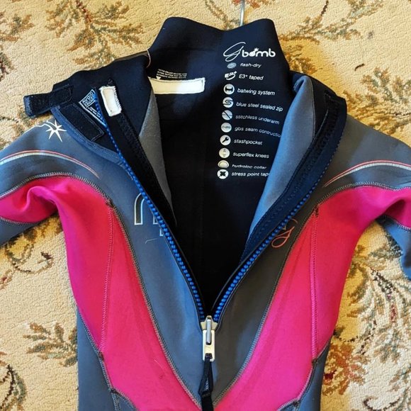 Girls Rip Curl E3+ G-Bomb 3.2 Back-zip Full Wetsuit, Size 10/12 - Picture 3 of 9